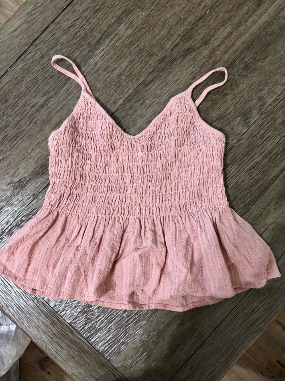 Pink Smocked Peplum Cami Top - Women's Sleeveless Tank